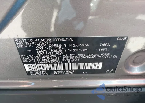 2023 Subaru Solterra Touring z USA, uszkodzony, nr VIN JTMABABA3PA030544